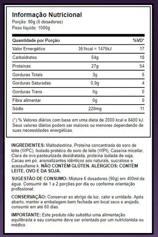 (TOP) HIPERCALÓRICO (1KG) - GROWTH SUPPLEMENTS