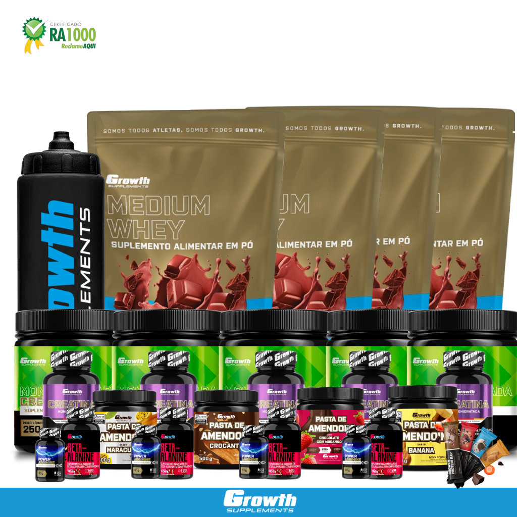 COMBO SUPER MASTER – 5 Wheys 1kg + 5 Creatinas + 1 Garrafa Black + 5 Creatina Monohidratada + 4 Beta Alanine + 4 PowerCOMBO SUPER MASTER – 5 Wheys 1kg + 5 Creatinas + 1 Garrafa Black + 5 Creatina Monohidratada + 4 Beta Alanine + 4 Power