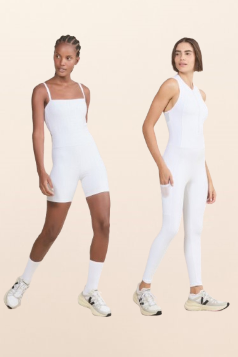 Kit Macaquinho Shorts Sense Pro + Macacão Upfit Tule Power White