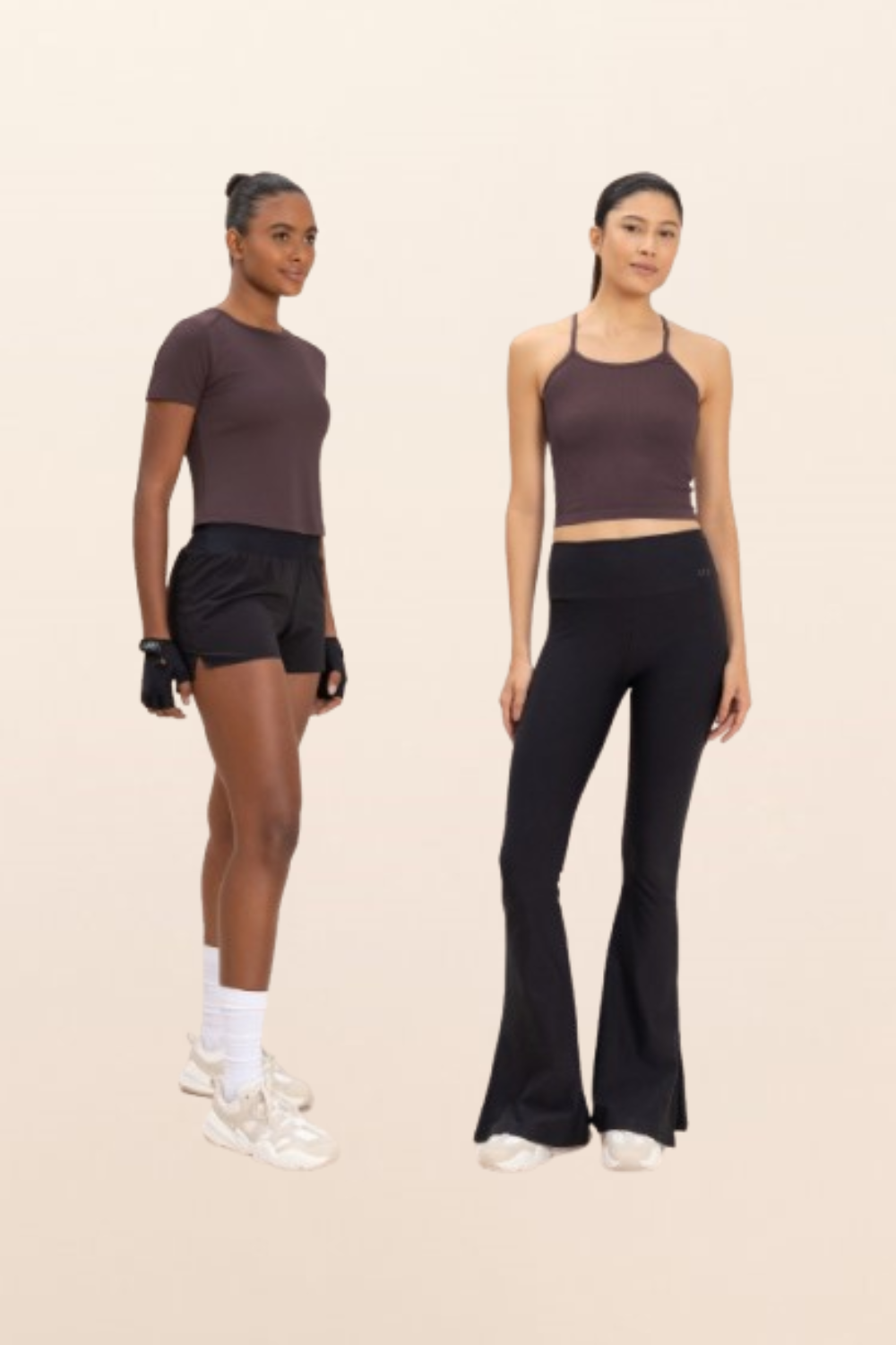 Kit Blusa Cropped Free Stem + Regata Seamless Knit