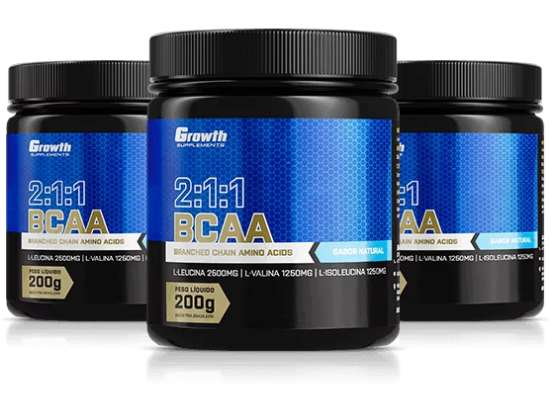 BCAA (2:1:1) (200G) (EM PÓ) - GROWTH SUPPLEMENTS