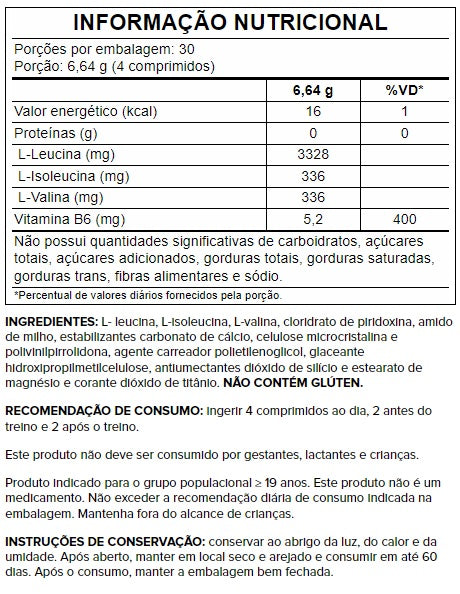 BCAA 10:1:1 - 120 COMPRIMIDOS - GROWTH SUPPLEMENTS