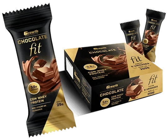 CHOCOLATE FIT - DISPLAY C/ 8UN. - GROWTH SUPPLEMENTS