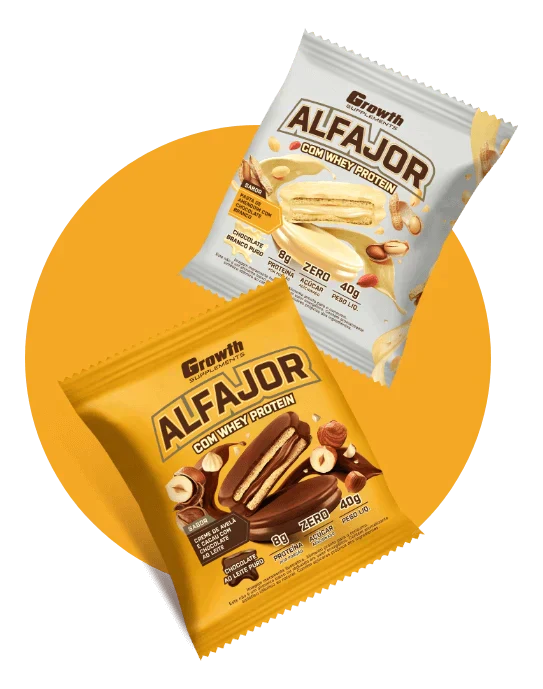 ALFAJOR COM WHEY PROTEIN - DISPLAY C/ 6 UN. - GROWTH SUPPLEMENTS