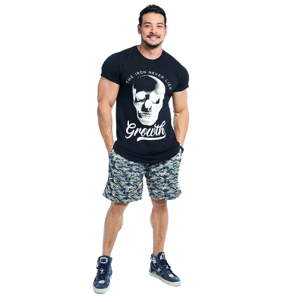 CAMISETA PREMIUM LONG GROWTH THE IRON PRETA - GROWTH SUPPLEMENTS